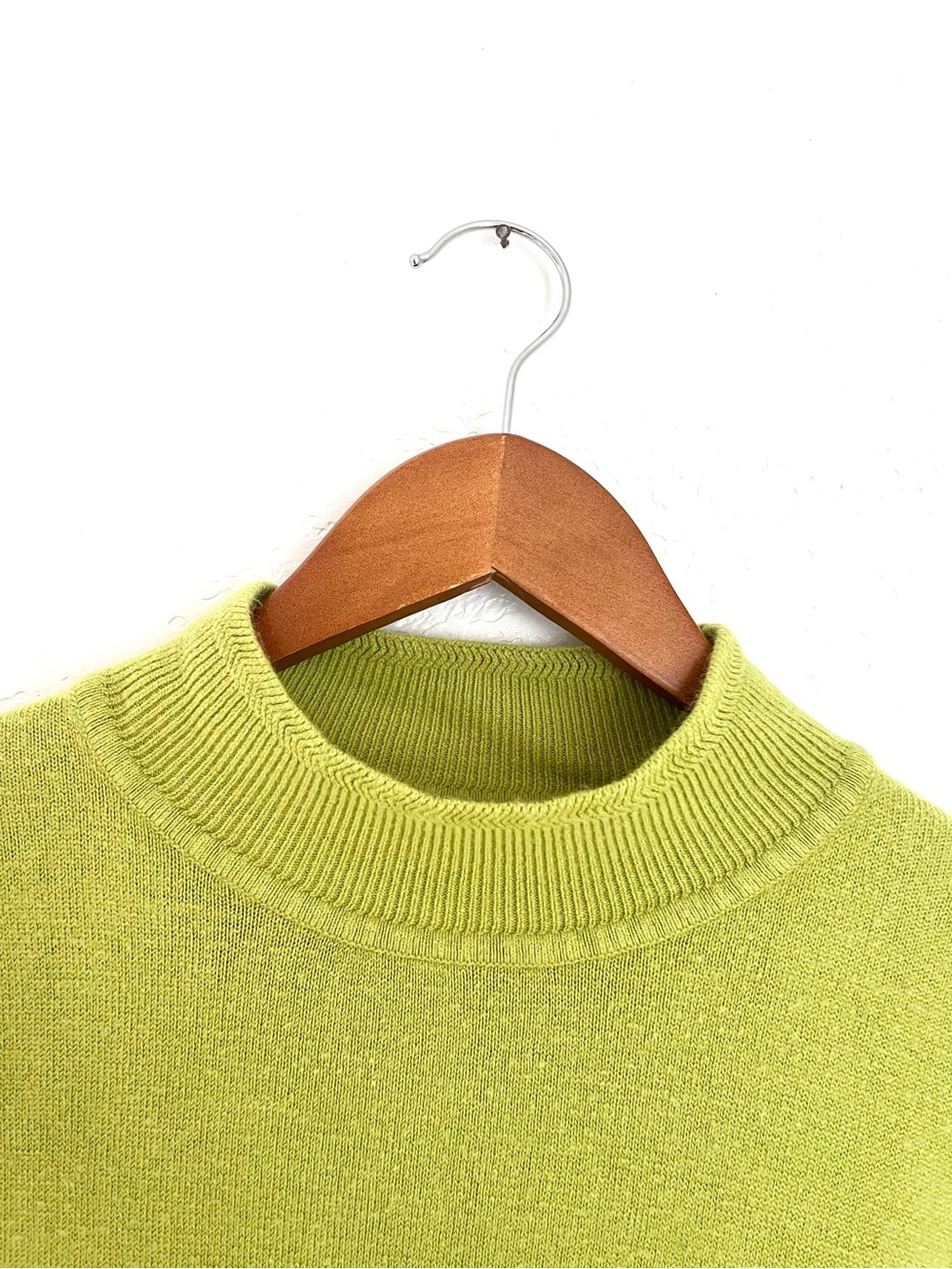 Vintage Sag Harbor Moss Green Mock Neck Sweater
